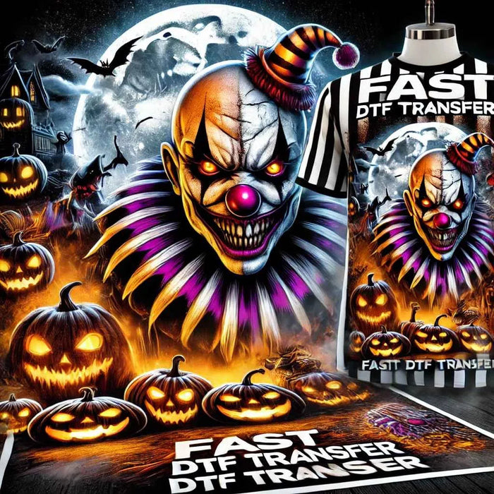 Clown Halloween Costumes with DTF Transfers Design it