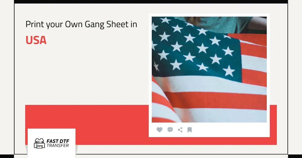Print your Own Gang Sheet in USA - Fast DTF Transfer