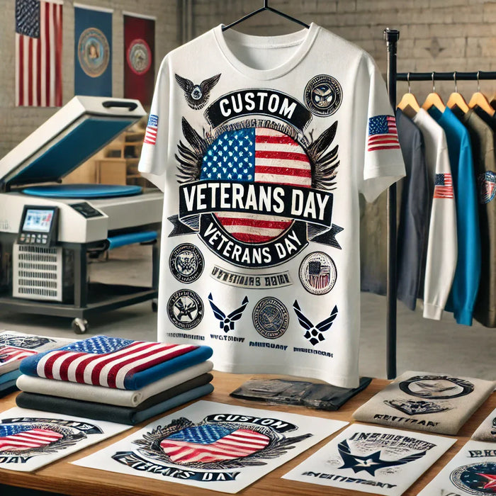 Custom Veterans Day DTF Transfers