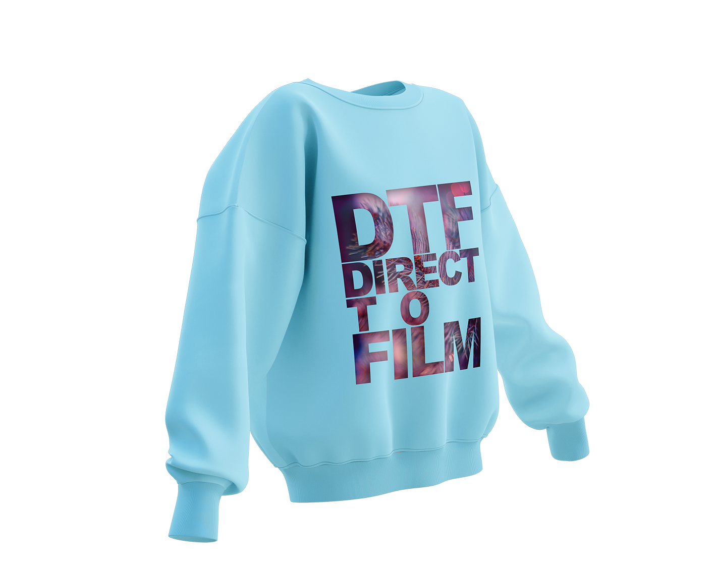 Fast DTF Transfer | Blue Sweater With DTF Transfer