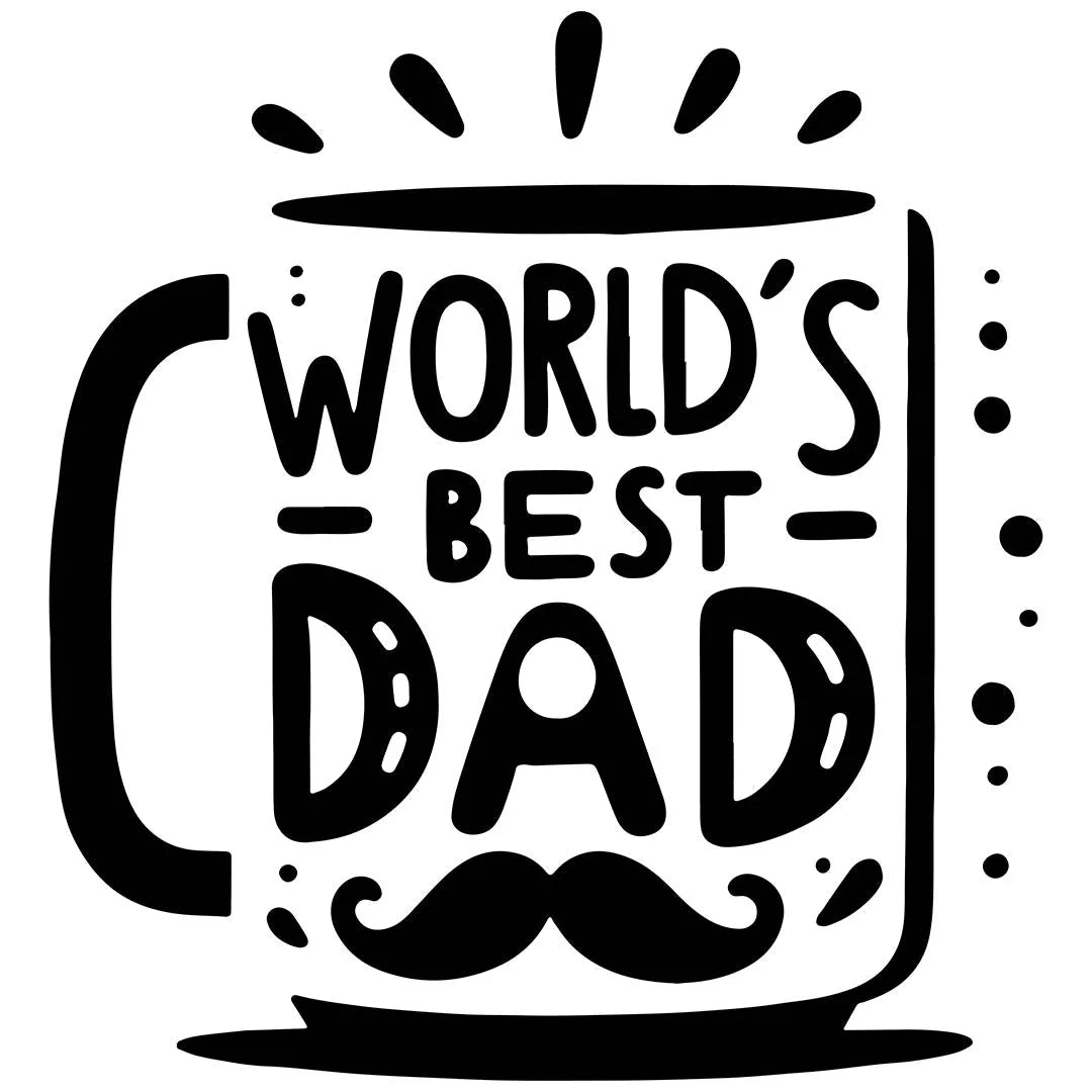 WORLD'S BEST DAD mug 1 Transfer