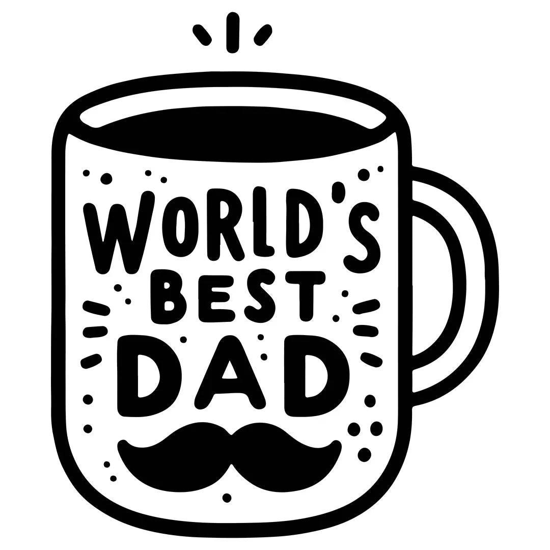 WORLD'S BEST DAD mug 2 Transfer