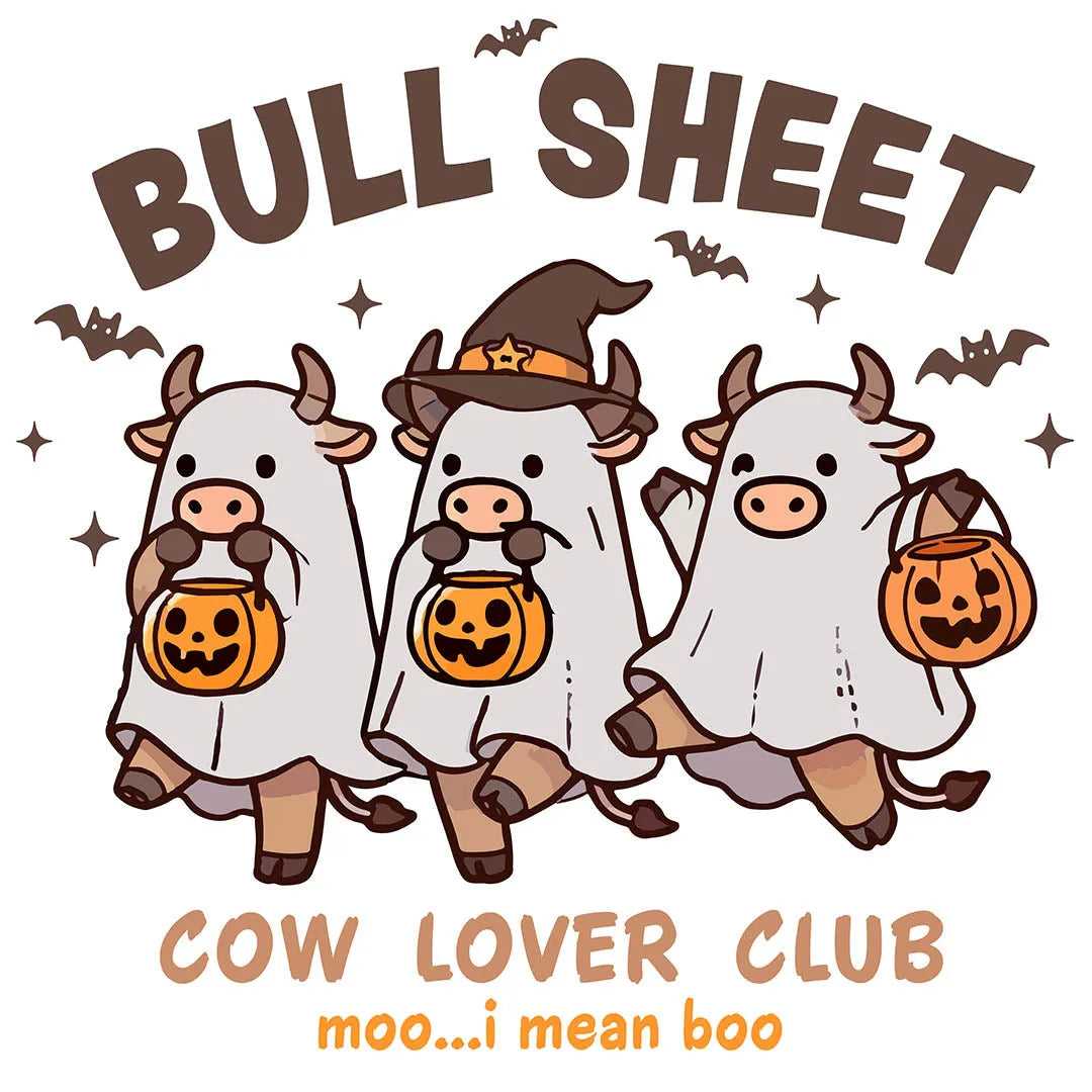 BullSheet Cow Lover Club Halloween DTF Transfer | Fast DTF Transfer