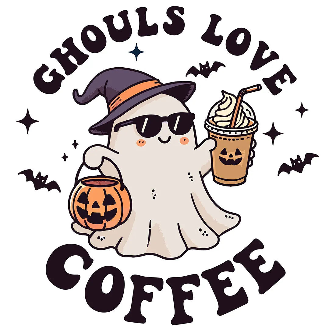 Chouls Love Coffee Halloween DTF Transfer | Fast DTF Transfer