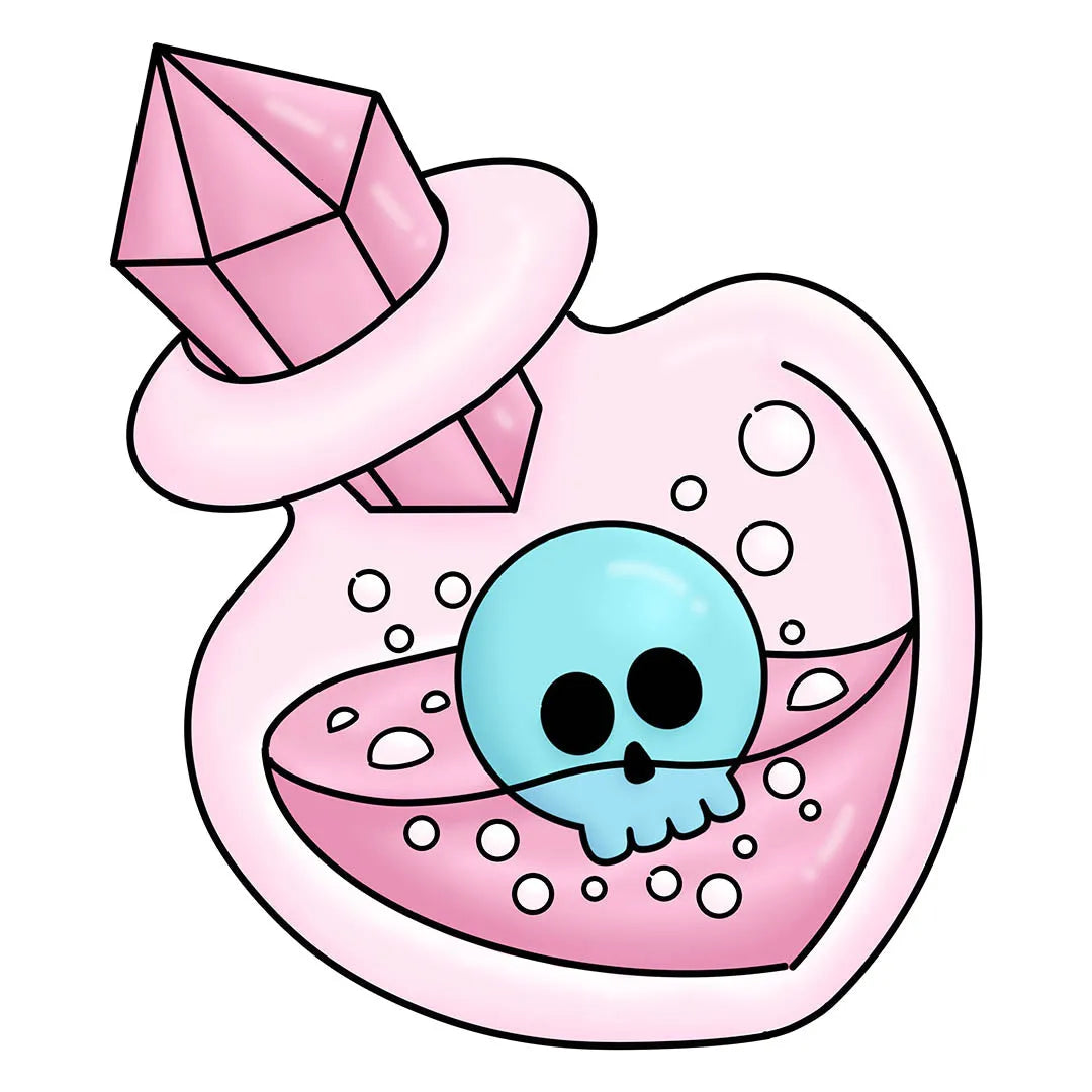 Potion Kawaii Skull Pastel Valentine Transfer