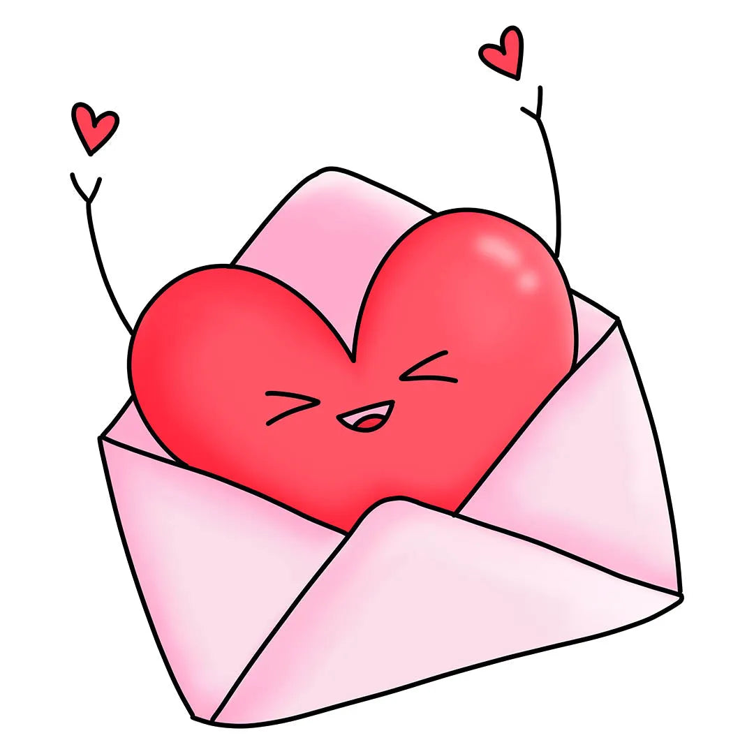 Cute Heart Kawaii in Envelope Valentine Transfer